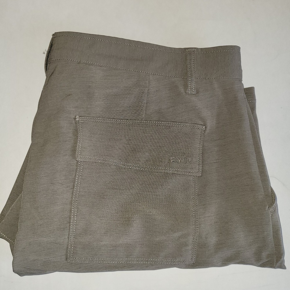 BYLT Premium Basics Kinetic Shorts Men Size 36 Taupe 9" Inseam